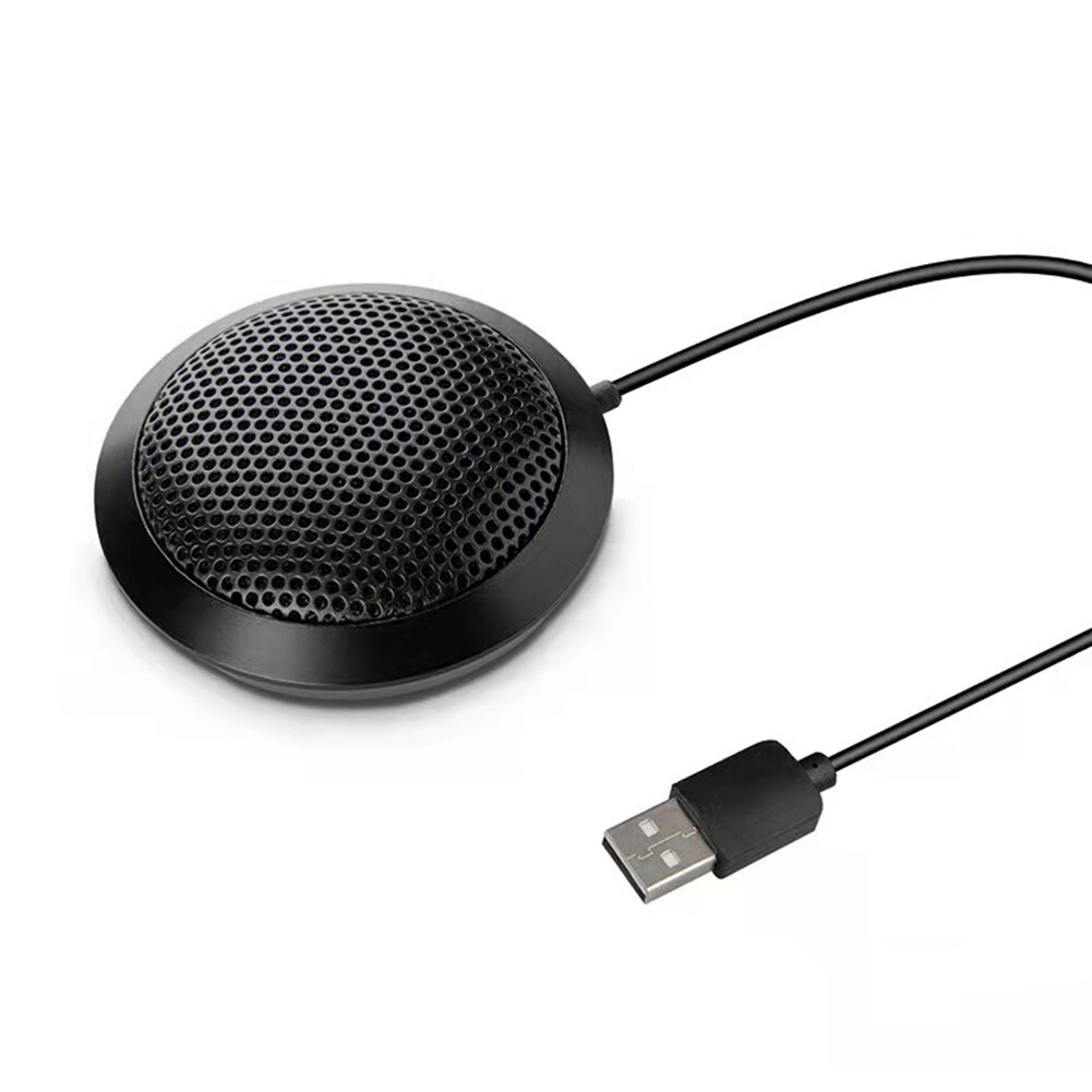 Desktop USB/3.5mm Conference Microphone 360 Omnidirectional Condenser Mic